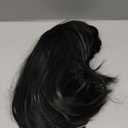 AGPTEK 13 Inches Straight Heat Resistant Short Bob Hair Wigs with Flat Bangs for Women Cosplay Daily Party - Black