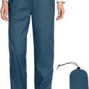 Outdoor Ventures Women's Rain Pants Packable Waterproof Hiking Pants Windproof Breathable Outdoor Rain Over Pants, Size S