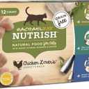 Nutrish Rachael Ray Natural Wet Cat Food, Chicken Lovers Variety Pack, 2.8 Ounce Cup (Pack of 12), Grain Free (EXP 09/18/25)