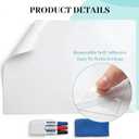 Dry Erase Board Sticker for Wall, 48" x 36"Whiteboard Sticker with Removable Foam Adhesive Backing, Peel and Stick Whiteboard that Repositions Easily & Leaves No Residue