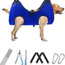 VBUY Pet Dog Grooming Hammock for Nail Trimming,Dog Restraint Hanging Harness for Nail Clipping,Dog Grooming Sling for Large Dogs with Nail Clippers/Nail File/Pet Comb,Claw Care(XXL for 90lb)