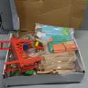 Tiny Land 110PCS Wooden Train Set  Toy Train with Tracks for Kids Ages 3-7, Compatible with Major Brands, Ideal Railway Playset for Boys and Girls, Great Birthday