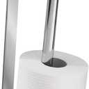 InterDesign Stainless Steel Compact Organizer Caddy Holds 2 Rolls of Toilet Paper, Chrome, 10.75x4.5x2 inches, 2 Roll Reserve, Model 69380