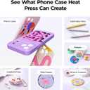 HTVRONT Phone Case Heat Press Machine Compatible with iPhone & Android - Vacuum Heat Press H17 for Phone Cases- Sublimation Press for Custom Phone Case, Badges, Coasters, Includes Film & Fixture