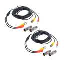Flashmen 1-Pack 25ft HD Video Power Security Camera Cables Pre-made All-in-One Extension Wire Cord with BNC Connectors for CCTV Security Camera Black