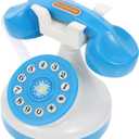 Beavorty Retro Corded Landline Phone Classic Vintage Old Fashion Telephone Early Educational Baby Phone for Kids Pretend Role Play Random Color