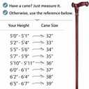 Asterom Handcrafted Canes for Men - Ergonomic, Stylish, Wooden Walking Cane for Men, Cool Walking Sticks for Seniors, 35"