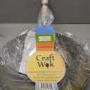 Craft Wok Traditional Hand Hammered Chinese Carbon Steel Wok with Wooden and Steel Helper Handle (14 Inch, Round Bottom Pow Wok Pan) / 731W88