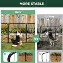 FXW Garden Fence Outdoor for the Yard 32in(H) x 27.3ft(L) Heavy Duty Metal Animal Barrier for Dog, No Dig Decorative Dog Fence, 12 Panels, Black