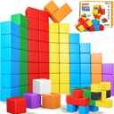 Magnetic Blocks,32PCS Magnetic Building Blocks for Toddlers Age 3-5 Magnet Cubes Toys STEM Educational Sensory Montessori Toys 1-3 Christmas Birthday Gifts for Kids Ages 3 4 5 6 Year Old Boys Girls