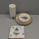 ZVK 96 Christmas Party Paper Plates Napkins Cups Set Disposable Dinnerware Tableware for Holiday Serve 24