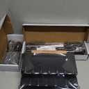 Home Hero High Carbon Stainless Steel Kitchen Knife Set - Chef Knives & Two-Stage Sharpener - Ergonomic Handles & Precision Cutting - Acrylic Cutlery Block & Easy Access Storage - 20 Pc, Black