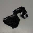 COZYEASE Women's 2 Piece Lingerie Sets Goth Velvet Floral Wireless Bra and Panty Underwear Set Black Large