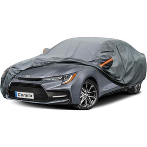 Premium Car Cover Custom Fit Toyota Corolla (2006-2025), 16 Layers Heavy Duty Car Cover Waterproof All Weather with Zipper Door for Sun Rain Snow Dust Uv Protection