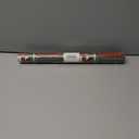 RUSPEPA Christmas Reversible Wrapping Paper Roll, Mini Roll, Vintage Christmas Bookshelf Design, Green with White Snowflake Pattern Gift Wrap Paper for Book Lover, Holiday Party, 17 Inches x 32.8 Feet