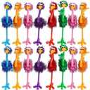 TOYANDONA 24pcs Ostrich Pens, Funny Pens Novelty Ostrich Ballpoint Pen Flamingo Cute Bird for Kids School Supplies Classroom Prizes Party Favors
