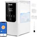 LEVOIT Humidifiers for Bedroom Home, Smart Warm and Cool Mist Air Humidifier for Large Room, Auto Customized Humidity, Fast Symptom Relief, Easy Top Fill, Essential Oil, Quiet, OasisMist4.5L, White