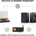 Elimavi Passive Bookshelf Speakers for Home Theater Surround Sound, Satellite Stereo Speakers with Classic Wood Grain for Record Player/Computer/TV, Wall Mountable, Cable Included, Black