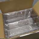 Hudgan 8 Pack Clear Plastic Drawer Organizer Bins Set, Stackable Cutlery Storage Bins Trays for Organizing Kitchen, Bathroom, Office, Crafts, Gadgets, Cabinet Supplies