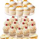 Cupcake Stand, 4 Tier Cupcake Stand for 50 Cupcakes, Round Tiered Cupcake Tower, Clear Acrylic Cupcake Holder, Dessert Stands for Party, Wedding, Birthday, Baby Shower, Halloween