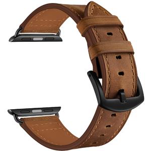 Extra Large Leather Band Compatible with Apple Watch Series 10 46mm Ultra 3 2 1 49mm Vintage Big Bands XL Replacement Strap for iWatch Ultra 9 8 7 45mm Series 6 SE 5 4 3 2 1 42mm 44mm Men, XXL
null