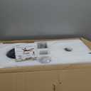 52 Inch Farmhouse Ceiling Fan with Light and Remote, Black Industrial Caged Flush Mount Ceiling Fans with 6 Speed Reversible Motor and Dual Finish 5 Blades, Rustic Ceiling Fan for Living room, Bedroom