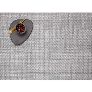 Chilewich Basketweave Placemats - Woven Placemats Set of 4 - Reusable, Stain-Resistant, Indoor/Outdoor Tabletop Protection - Shadow - 14" x 19" Rectangle