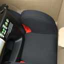 Clek Oobr High Back Booster Seat with Adjustable Headrest, Reclining Design, Latch System, and Retardant-Free Fabric (Railroad Ziip)
