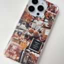 Autumn Pumpkin Case - Compatible with iPhone 16 Pro, Aesthetic Fall Case, Unique Trendy Design TPU Bumper Protective Cover