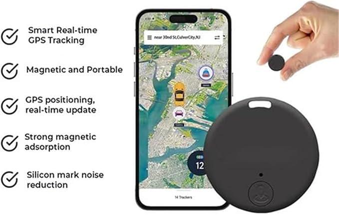 Mini Magnetic GPS Tracker for Vehicles, Mini Worldwide GPS Tracker, Car Locator Tracker, Strong Magnetic Car Vehicle Tracking Anti-Lost Locator for Tracking System 