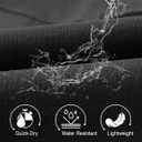 Rdruko Men's Hiking Pants Lightweight Quick Dry Water Resistant Outdoor Travel Work Fishing Pants 6 Pockets (Black)