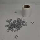 QWORK 3/4" x 250' Woven Cord Strapping Roll with 50 Pcs 3/4" Metal Buckles, Heavy Duty Polyethylene Braided Rope Strap Roll, 2400 lb Strong Break Strength 6" x 3" Core, White