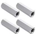 3 Pcs M8 Coupling Nut M8 X 1.25-Pitch 40mm Length Metric Hex Rod Coupling Nuts