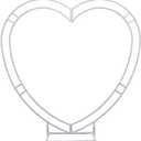 Wedding Heart Arch Stand Double Heart Shaped Round Backdrop Stand White 6.7ft Metal Balloon Arch Kit for Proposal, Bridal, Valentine, Climbing Plants Garden Party Decorations