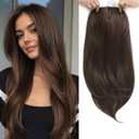 Molefi Hair Topper,18 Inch Long Layered Toppers for Women with Thinning Hair,Add Volume Synthetic Wiglets Pieces For Women 6.5"x6.5" Large Base for Daily Use(Soft brown)