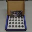 M12X1.5 Lug Nuts - 20pcs Wheel Nut Set Compatible with Buick, Dodge, Chrysler, Ford, GMC, Cadillac, Chevrolet/Chevy, Lincoln, Toyota, Hyundai, Pontiac