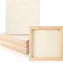 6 Pack 8 x 8 Inch Wood Panel Boards, Unfinished Wooden Canvas Panels Boards for Painting, Drawing, Canvas. DIY Crafts Projects, Arts Use with Oils, Acrylics