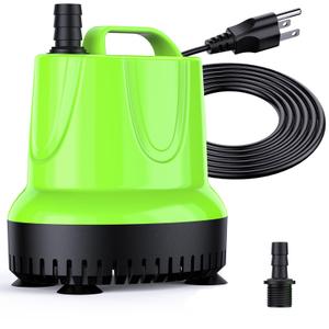 FREESEA Fountain Submersible Water Pump: 160 GPH 12W Small Sump Pump for Outdoor Pond Hydroponic Statuary Waterfall Aquarium Fish Tank