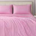 Juicy Couture Royal Dreams Twin Sateen 3 Piece Sheet Set - 100% Cotton Luxury Bed Sheets, Pink