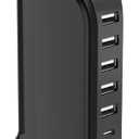 USB Charger Block with Type C, 6-Port Chargers for Multiple Devices, USB Charging Hub with Smart IC, Charger Station Total 60W for Phone/Tablet/Gaming, Wall Charger Adapter Compact&Portable