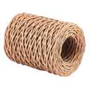 CHGCRAFT 2mm 164ft(50m) Floral Iron Bind Stem Wire Paper Wrapped Rattan Rope Rustic Paper Twine for Flower Bouquets Wedding Gift Wrap Weaving Basket Vase Christmas Decoration, Light Brown