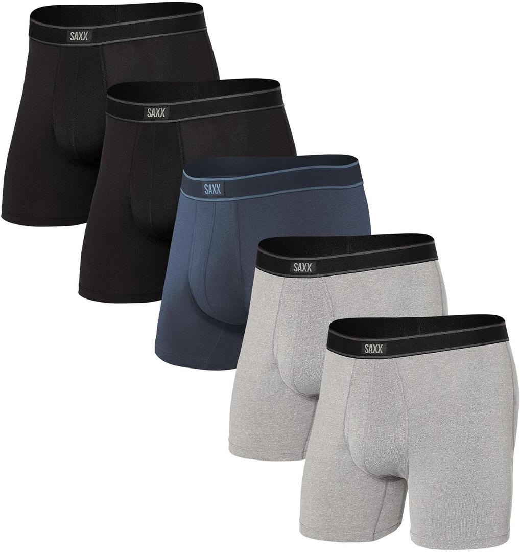 SAXX Underwear Co. Men's Underwear with Pouch Daytripper Boxer Brief Fly 5Pk (S)