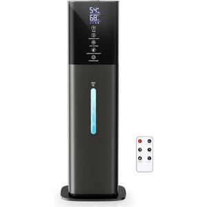 Humidifiers Large Room Bedroom with 7 Colors Light, 2.1Gal(8L) 3 Speed Quiet Ultrasonic Cool Mist Humidifier with 360 Nozzle, Humidity Setting, Timer,Aroma Box for Home Plant Baby Yoga Sleep (Gray)
