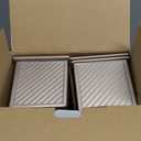 KITESSENSU Pullman Loaf Pan with Lid 2 Pack, 1 lb Dough Capacity Non-Stick Bakeware for Baking Bread, Carbon Steel Corrugated Bread Toast Box Mold with Cover for Baking Bread, Gold