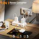 220V to 110V Voltage Converter, TESSAN Universal Travel Adapter with 4 USB Charger (1 USB C), 3 AC Sockets and EU/UK/AU/IT Plug Power Adaptor, Step Down Transformer Outlet Converters for International