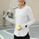 KevaMolly Workout Tops for Women Long Sleeve UPF 50+ UV Protection Sun Shirt Lightweight Quick Dry Rash Guard Hiking Shirts (L)