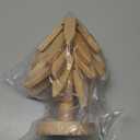 Natural Foldable Black Walnut Wooden Trivet Set - 4 Trivets + 1 Stand for Hot Dishes, Pot, Bowl, Teapot, Hot Pot Holders(Beech)