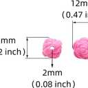 4 x Xeahung 200PCS Colored Acrylic Rose Beads 12mm Round Flower Beads Charms for Jewelry Making Bracelets Earring Necklace Adults Beading DIY Art Craft Christmas Ornament Birthday Gifts (Mixed Color)