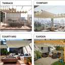 ECOOPTS 4'x12' Retractable Wave Sun Shade Canopy Pergola Cover Shade Sail Awning for Patio Porch Garden Yard Deck Outdoor (Beige), 4'x12' Standard Size