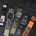 Rugged Nylon for Apple Watch Ultra 2/ Ultra 3 Band Series 11/10/9/8/7/6/5/4/3/SE iWatch Bands Men,Soft Woven Stars-Stripes Flag Wristbands Strap for Apple Watch Ultra 3/2/1 49mm 46mm 45mm 44mm 42mm